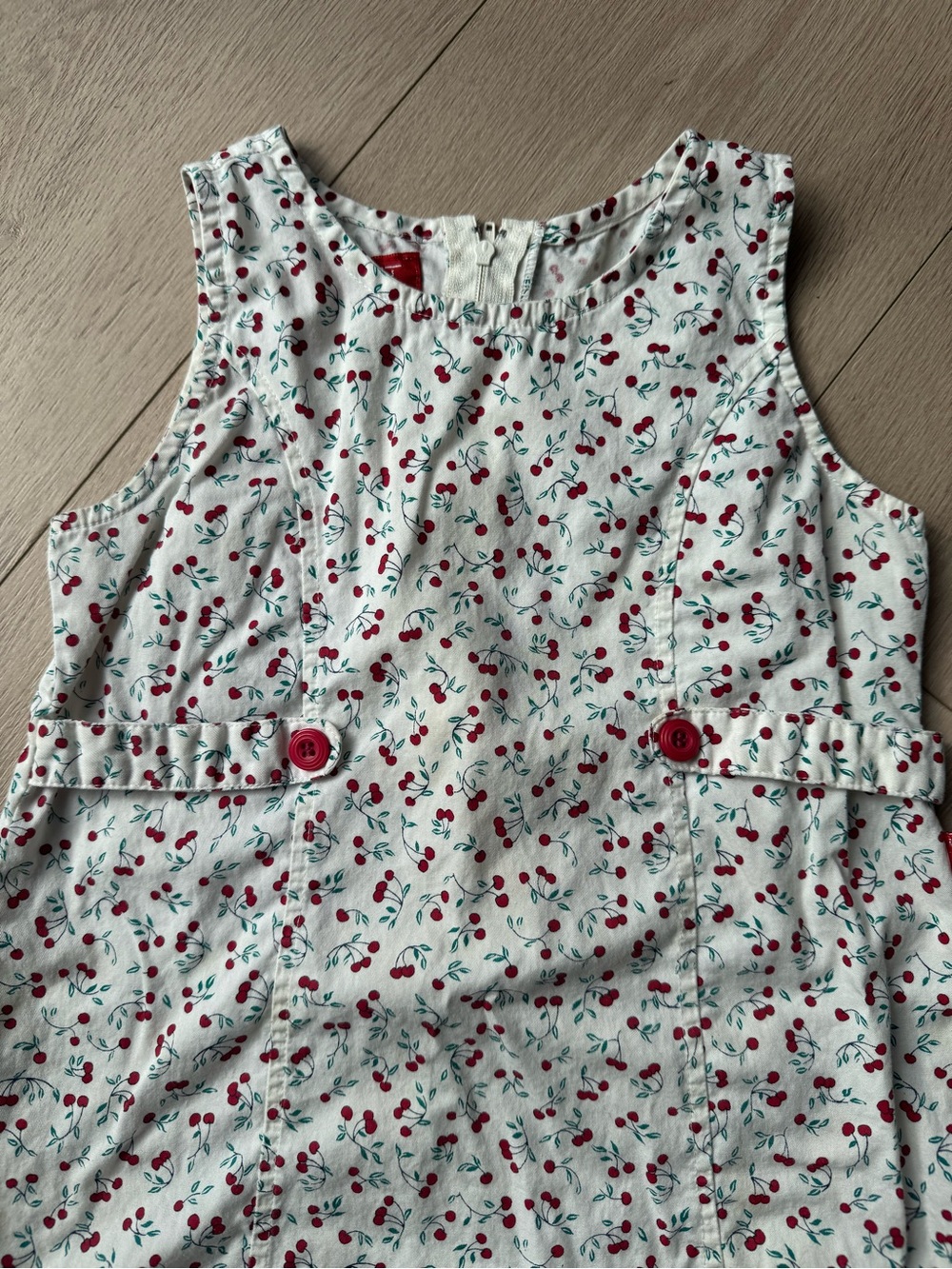 Vintage cotton cherry dress - Picture 2 of 6